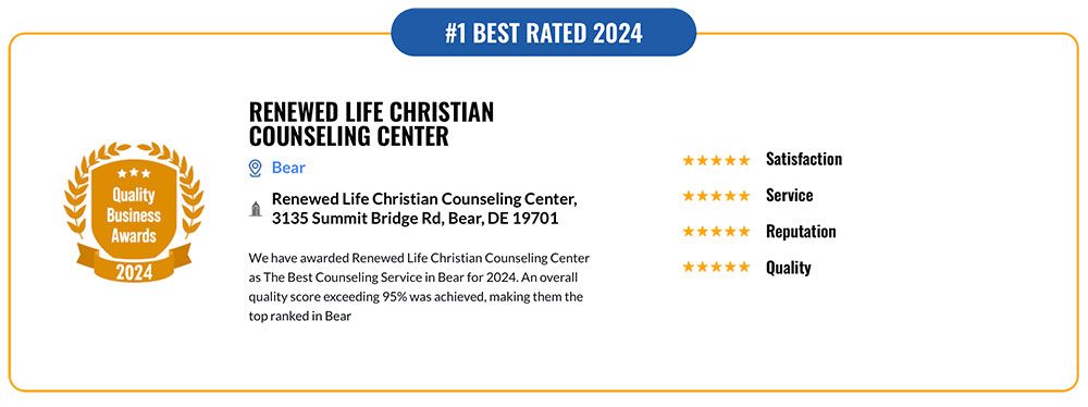 Renewed Life Christian Counseling Center Best Counseling Center of 2024 Awards for Bear Delaware